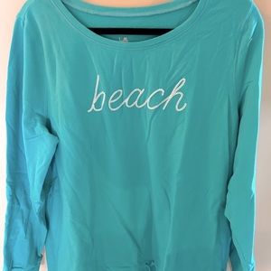 Belle beach collection by Kim Gravel. Pullover long sleeve size L.